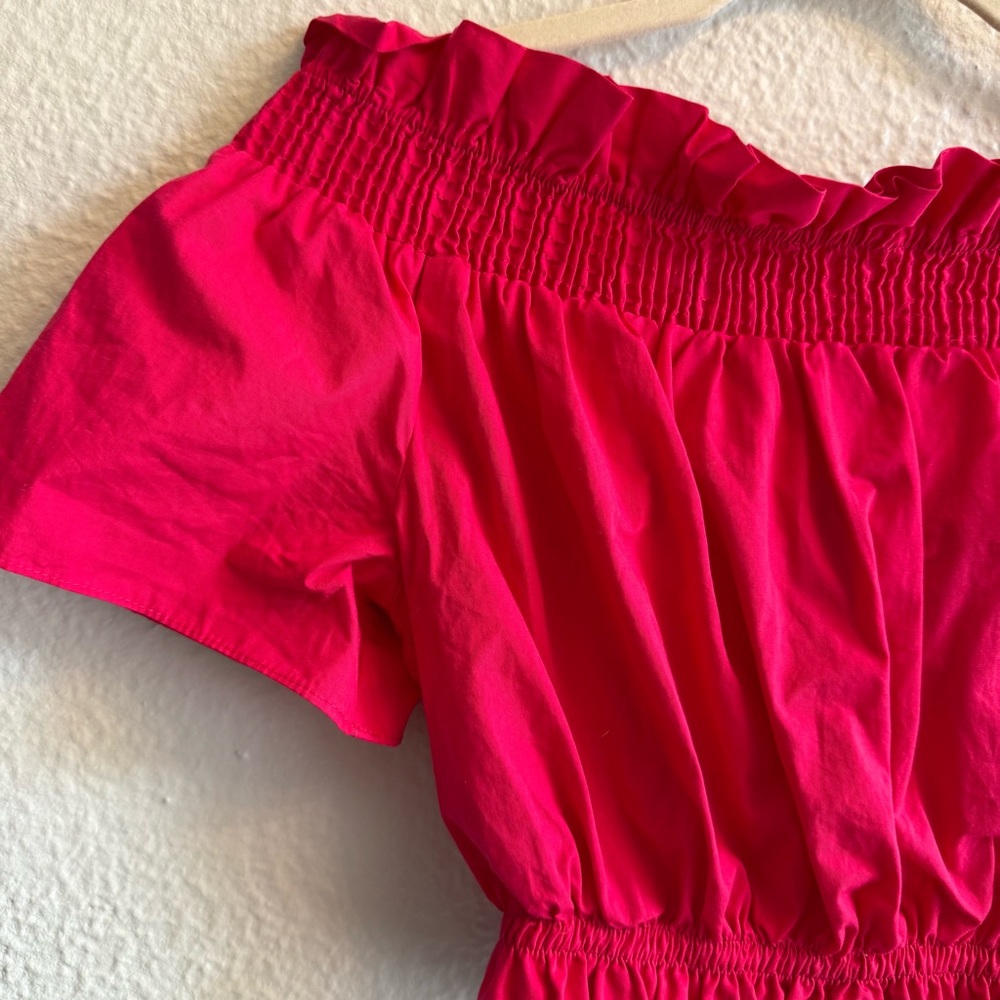 Zara Off The Shoulder Ruffle Crop Top - Picture 2 of 9